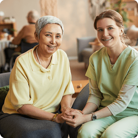 An older couple reviewing paperwork together at home